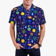 thumbnail image 1 of Gukieu Mathematics And Chemistry Print Men's Quick-drying POLO Shirt, Button-down Summer T-shirt, Suitable for Work and Outdoor Activities-3X-Large, 1 of 6