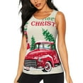 thumbnail image 1 of Gukieu Merry Christmas 1 Print Women's Quick-drying Fitness Vest, Round Neck Sleeveless Fitness T-shirt, Suitable for Yoga, Sports-X-Large, 1 of 7