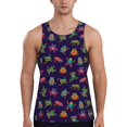 thumbnail image 1 of Gukieu Mexican Frogs Print Men's Quick Dry Fitness Vest, Round Neck Sleeveless Fitness Bodybuilding Top-4X-Large, 1 of 7