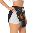 thumbnail image 1 of Gukieu Modern Funny Duck Print Women's Sports Shorts with Drawstring Elastic Waistband for Running, Yoga, Fitness-Medium, 1 of 7