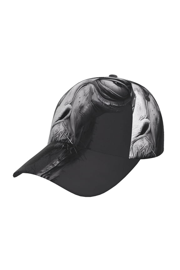 Monochrome Giraffe Expression Prin Baseball Cap, Adjustable Sweat-wicking Daily,Travel, Sports Cap, Unisex