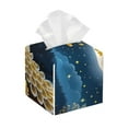 thumbnail image 1 of Gukieu Moonlit Golden Tree Peacock Print Leather Tissue Box, PVC Waterproof Velcro Opening and Closing Square Tissue Box Holder, Suitable for Home and Office Decoration, 1 of 7