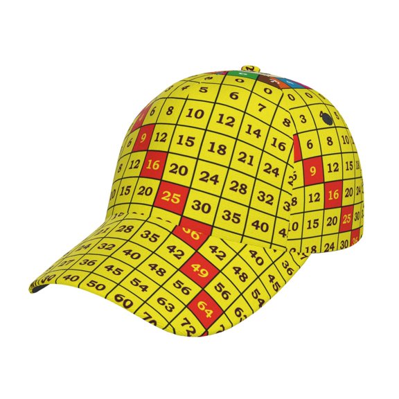 Gukieu Multiplication Table2 Prin Baseball Cap, Adjustable Sweat-wicking Daily,Travel, Sports Cap, Unisex