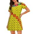 thumbnail image 1 of Gukieu Multiplication Table2 Print Women's Nightgown, A-line Round Neck Short-sleeved Nightgown Pajamas Home Wear Suitable for Home and Outing, 1 of 6
