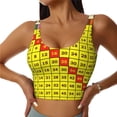 thumbnail image 1 of Gukieu Multiplication Table2 Print Women's Sports Vest, Low-neck U-shaped Removable Pad Sports Bra for Yoga, Exercise, Dance-XX-Large, 1 of 8