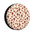 thumbnail image 1 of Gukieu Mushrooms and Lady Bugs Print Car Tire Cover, Adjustable Waterproof and Dustproof Tire Protection Cover, Suitable for SUV, Truck, Van-17 inch, 1 of 6