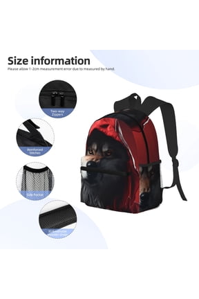 Mysterious Hooded Wolf Print Backpack, Waterproof Backpack with Adjustable Shoulder Straps, Suitable for Campus, Business, Travel, Unisex