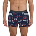 thumbnail image 1 of Gukieu Nautical Style Sailboat Print Men's Boxer Briefs, High Elastic Moisture Wicking Boxer Briefs Underwear-X-Large, 1 of 5