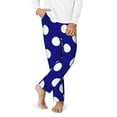 thumbnail image 1 of Gukieu Navy And White Polka Dot Print Youth Home Trousers, Elastic Waistband with Pockets for Home and Outing, Suitable for Children Aged 5-16-XS(5-6), 1 of 6