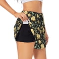 thumbnail image 1 of Gukieu Octopuses And Leaves Print Women's Sports Shorts with Drawstring Elastic Waistband for Running, Yoga, Fitness-X-Large, 1 of 7