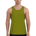thumbnail image 1 of Gukieu Olive Print Men's Quick Dry Fitness Vest, Round Neck Sleeveless Fitness Bodybuilding Top-Medium, 1 of 7
