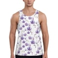thumbnail image 1 of Gukieu Orchids Flowers Print Men's Quick Dry Fitness Vest, Round Neck Sleeveless Fitness Bodybuilding Top-Large, 1 of 7