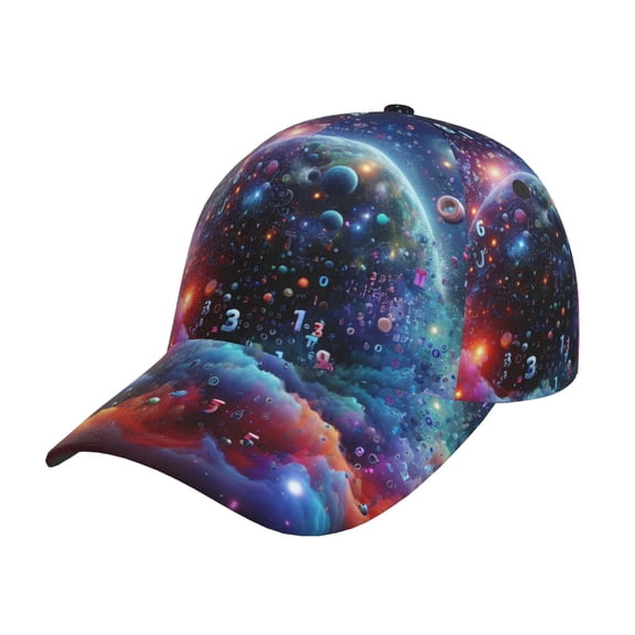 Gukieu Outer Space Floating Numbers And Letters Prin Baseball Cap, Adjustable Sweat-wicking Daily,Travel, Sports Cap, Unisex