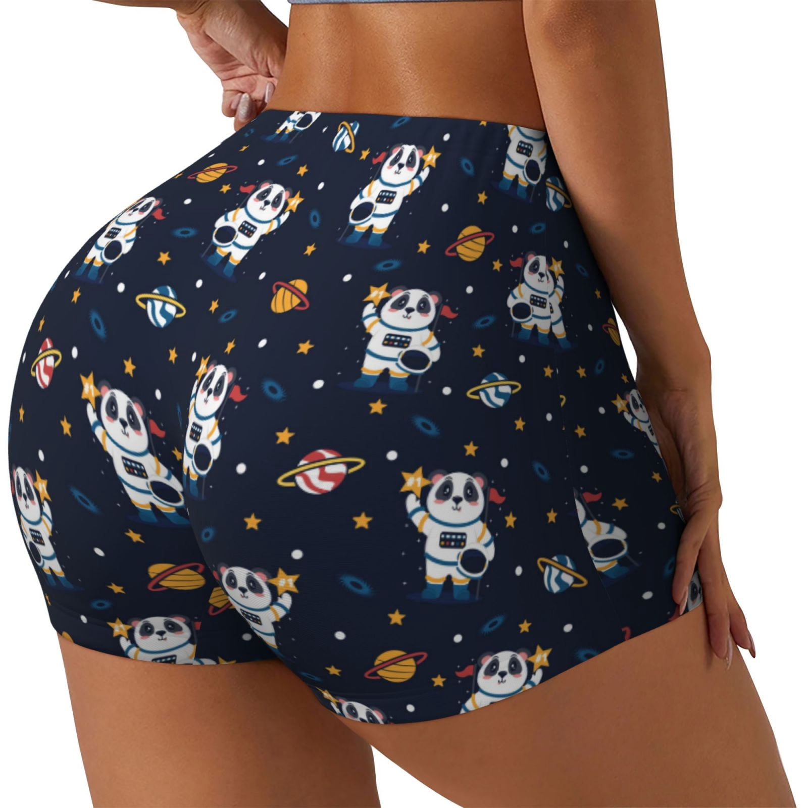 Polar Bear Panda Pattern Print Women's Shorts