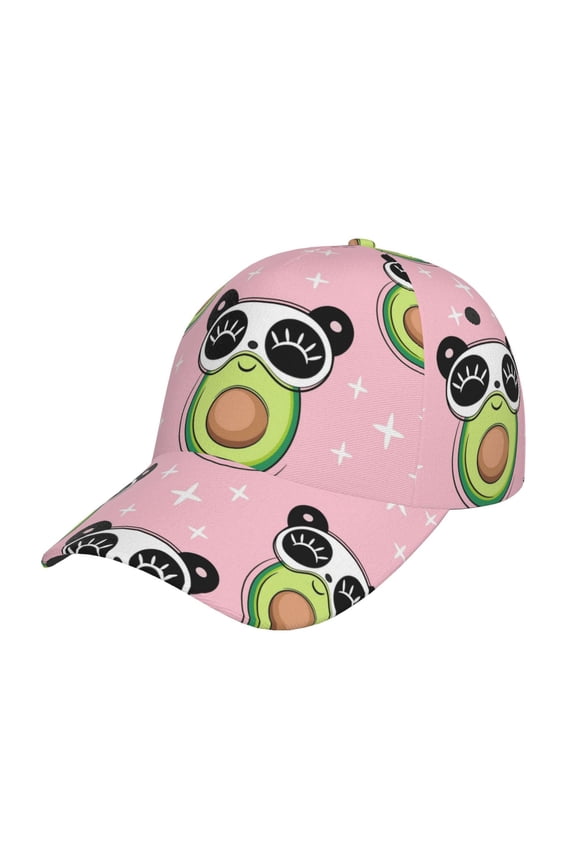 Panda Avocado Prin Baseball Cap, Adjustable Sweat-wicking Daily,Travel, Sports Cap, Unisex