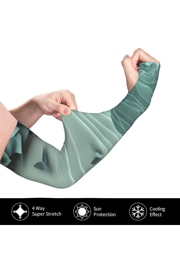 Paper Fox Crow Fantasy for Adult Ice Silk Sun Protection Arm Sleeves, Moisture Wicking, UV Protection Outdoor Sports Arm Sleeves, Unisex