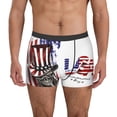 thumbnail image 1 of Gukieu Patriotic Skull Art Print Men's Boxer Briefs, High Elastic Moisture Wicking Boxer Briefs Underwear-X-Large, 1 of 5