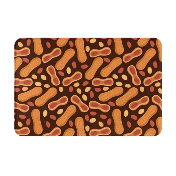 Gukieu Peanuts2 Print Dust-proof Floor Mats, Water-absorbent and Non-slip Flannel Door Mats 16x24in, Home Decoration Suitable for Kitchen, Bathroom, Garage