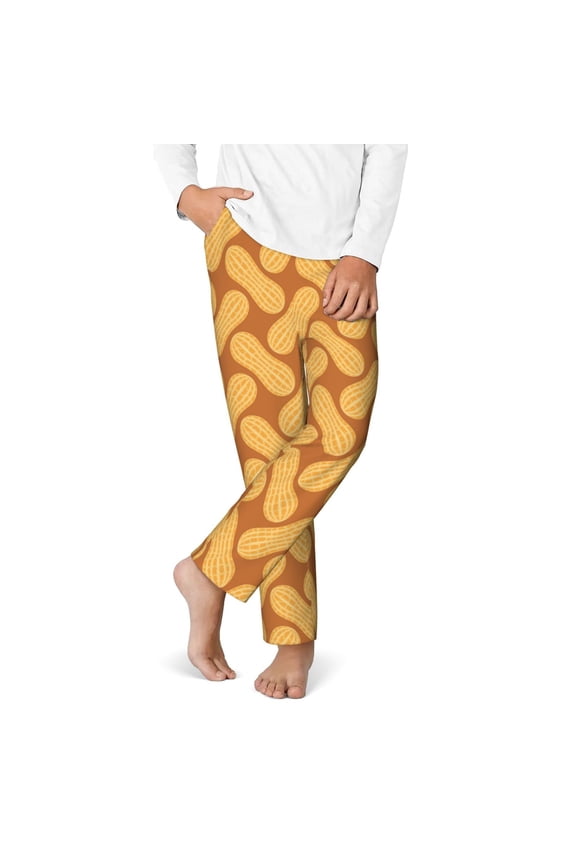 Peanuts6 Print Youth Home Trousers, Elastic Waistband with Pockets for Home and Outing, Suitable for Children Aged 5-16-Medium