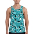 thumbnail image 1 of Gukieu Penguins On The Ice In The Sea Print Men's Quick Dry Fitness Vest, Round Neck Sleeveless Fitness Bodybuilding Top-3X-Large, 1 of 7