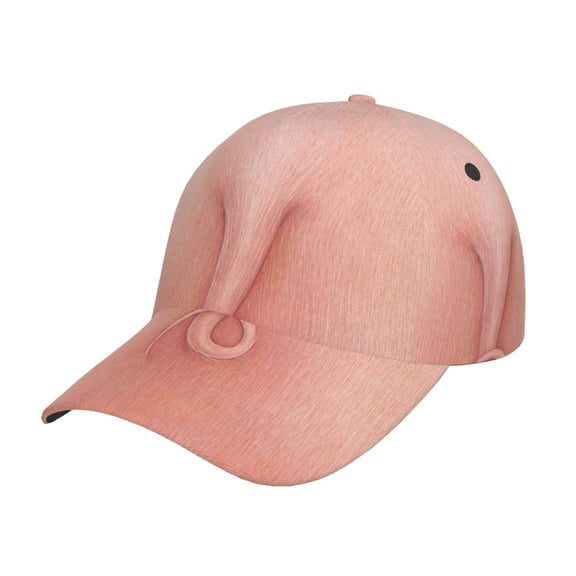 Gukieu Pig'S Tail Prin Baseball Cap, Adjustable Sweat-wicking Daily,Travel, Sports Cap, Unisex