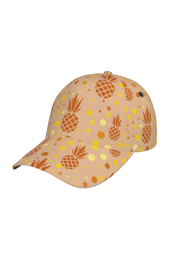 Pineapples Prin Baseball Cap, Adjustable Sweat-wicking Daily,Travel, Sports Cap, Unisex
