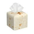thumbnail image 1 of Gukieu Pita Tortilla Print Leather Tissue Box, PVC Waterproof Velcro Opening and Closing Square Tissue Box Holder, Suitable for Home and Office Decoration, 1 of 7