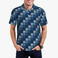 thumbnail image 1 of Gukieu Pixel Grid Print Men's Quick-drying POLO Shirt, Button-down Summer T-shirt, Suitable for Work and Outdoor Activities-3X-Large, 1 of 6