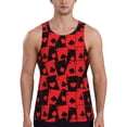 thumbnail image 1 of Gukieu Playing Cards Print Men's Quick Dry Fitness Vest, Round Neck Sleeveless Fitness Bodybuilding Top-4X-Large, 1 of 7