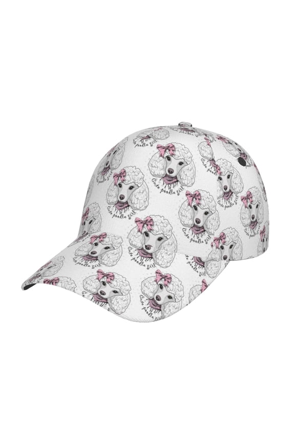 Poodle Dog Prin Baseball Cap, Adjustable Sweat-wicking Daily,Travel, Sports Cap, Unisex
