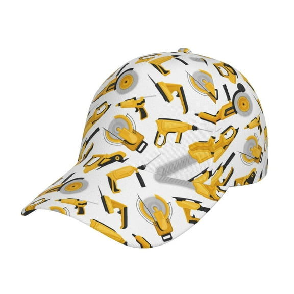 Gukieu Power Tools Prin Baseball Cap, Adjustable Sweat-wicking Daily,Travel, Sports Cap, Unisex