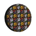 thumbnail image 1 of Gukieu Pumpkin And Flying Bat Print Car Tire Cover, Adjustable Waterproof and Dustproof Tire Protection Cover, Suitable for SUV, Truck, Van-15 inch, 1 of 6