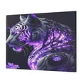 thumbnail image 1 of Gukieu Purple Pattern White Tiger Print Horizontal Canvas Decorative Painting 12x16 Inch Shrinkage Resistant Frame Hanging Home Wall Art Decor, 1 of 6