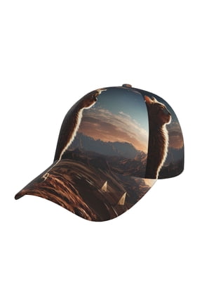 Pyramid Desert Cat Prin Baseball Cap, Adjustable Sweat-wicking Daily,Travel, Sports Cap, Unisex