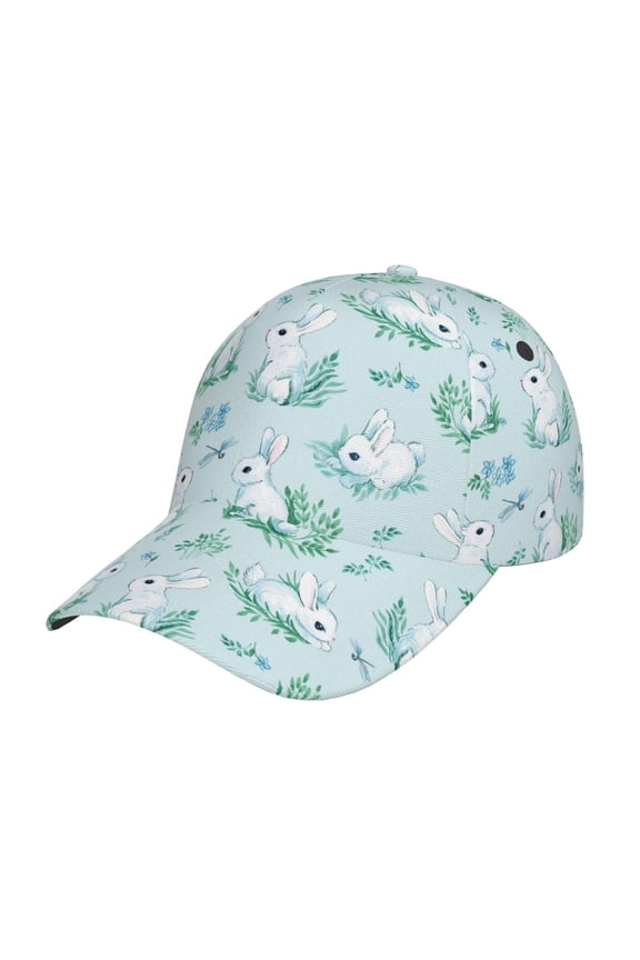 Rabbit And Dragonfly Prin Baseball Cap, Adjustable Sweat-wicking Daily,Travel, Sports Cap, Unisex
