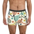 thumbnail image 1 of Gukieu Racket and Tennis Ball Print Men's Boxer Briefs, High Elastic Moisture Wicking Boxer Briefs Underwear-Large, 1 of 5