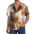 thumbnail image 1 of Gukieu Rainbow English Cocker Spaniel Print Men's Short-sleeved Shirts, Button-down Pocket Shirts, T-shirts, Beach Vacation Travel Summer Clothing-3X-Large, 1 of 5