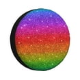 thumbnail image 1 of Gukieu Rainbow Glitter Print Car Tire Cover, Adjustable Waterproof and Dustproof Tire Protection Cover, Suitable for SUV, Truck, Van-17 inch, 1 of 6