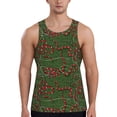 thumbnail image 1 of Gukieu Red Snake Print Men's Quick Dry Fitness Vest, Round Neck Sleeveless Fitness Bodybuilding Top-XX-Large, 1 of 7