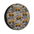 thumbnail image 1 of Gukieu Retro Excavator Print Car Tire Cover, Adjustable Waterproof and Dustproof Tire Protection Cover, Suitable for SUV, Truck, Van-17 inch, 1 of 6