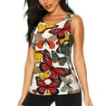 thumbnail image 1 of Gukieu Retro Floral Butterfly Print Women's Quick-drying Fitness Vest, Round Neck Sleeveless Fitness T-shirt, Suitable for Yoga, Sports-Medium, 1 of 7