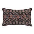 thumbnail image 1 of Gukieu Retro Floral Print Plush Pillow Cover, Hidden Zipper Pillow Protector without Pillow Core, Suitable for Bedroom, Office, Car Decoration-16"x24", 1 of 6