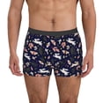 thumbnail image 1 of Gukieu Retro Rabbit Flower Print Men's Boxer Briefs, High Elastic Moisture Wicking Boxer Briefs Underwear-Medium, 1 of 5