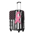 thumbnail image 1 of Gukieu Ribbon Breast Cancer Awareness Print Suitcase Protective Cover, Elastic Zipper Buckle Suitcase Protective Cover, Suitable for Travel, Business Trip-Large, 1 of 7