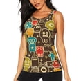 thumbnail image 1 of Gukieu Robot and Monsters Print Women's Quick-drying Fitness Vest, Round Neck Sleeveless Fitness T-shirt, Suitable for Yoga, Sports-Medium, 1 of 7