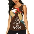 thumbnail image 1 of Gukieu Rooster And Chicken Print Women's Quick-drying Fitness Vest, Round Neck Sleeveless Fitness T-shirt, Suitable for Yoga, Sports-XX-Large, 1 of 7