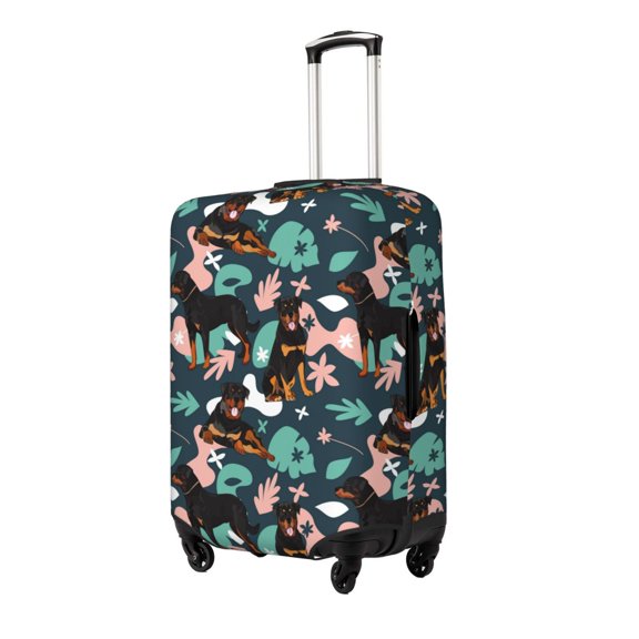 Gukieu Rottweiler Print Suitcase Protective Cover, Elastic Zipper Buckle Suitcase Protective Cover, Suitable for Travel, Business Trip-Large