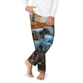 thumbnail image 1 of Gukieu Rustic Vintage Truck Autumn Print Youth Home Trousers, Elastic Waistband with Pockets for Home and Outing, Suitable for Children Aged 5-16-Small, 1 of 6