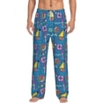 thumbnail image 1 of Gukieu Sailboat With Sailing Print Men's Home Trousers, Elastic Drawstring Home Pajamas Clothing Suitable for Adult Men-Large, 1 of 6