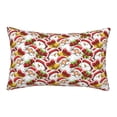 thumbnail image 1 of Gukieu Santa Claus bells Snowman Print Plush Pillow Cover, Hidden Zipper Pillow Protector without Pillow Core, Suitable for Bedroom, Office, Car Decoration-20"x30", 1 of 6